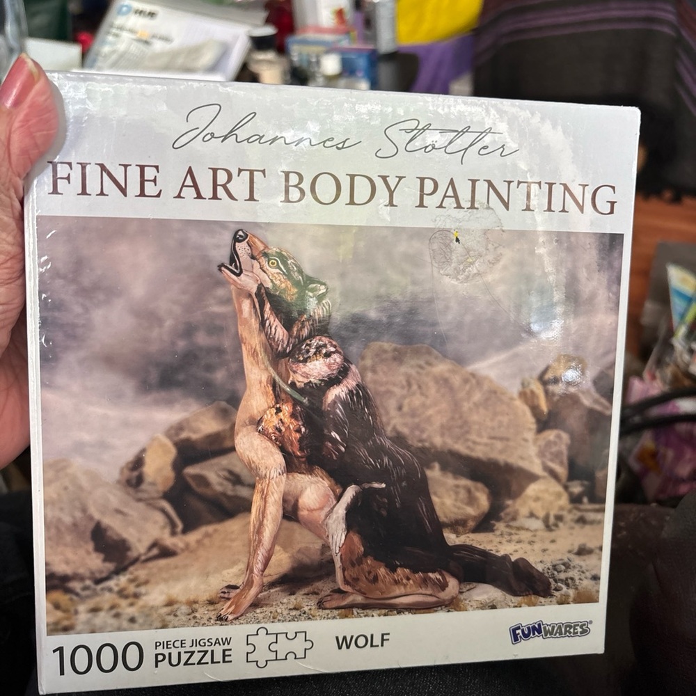 Johannes Stötter Fine Art Body Painting Puzzle - Wolf Design 1000 Pieces. New!